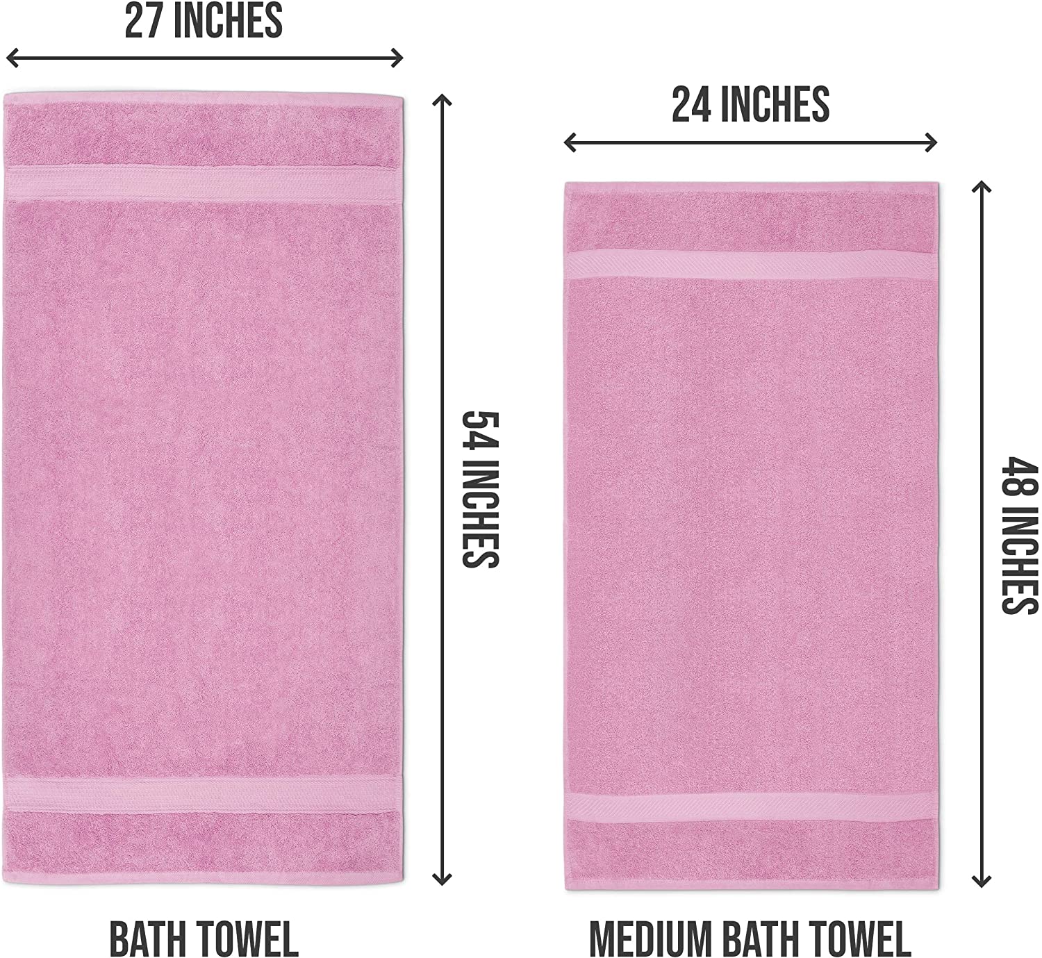 Utopia Towels 100% Cotton White Bath Towels Set (6 Pack, 22 x 44