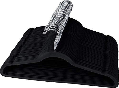 Black Premium Velvet Hangers (Pack of 150) By Utopia Home