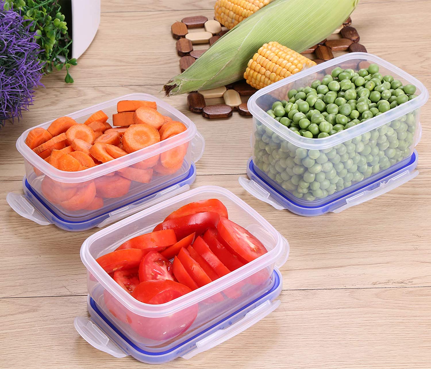 Utopia Kitchen 18 Pieces Plastic Food Containers Set (9 Containers and