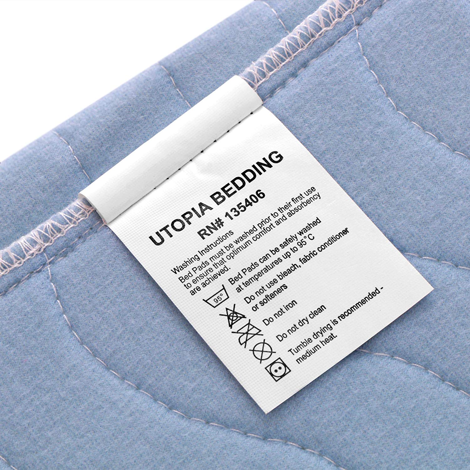 Utopia Bedding (Pack of 4) Waterproof Incontinence Pads Quilted Washable &  Absorbent Bed Pad for Adults and Kids 34 x 36 inches (Blue)
