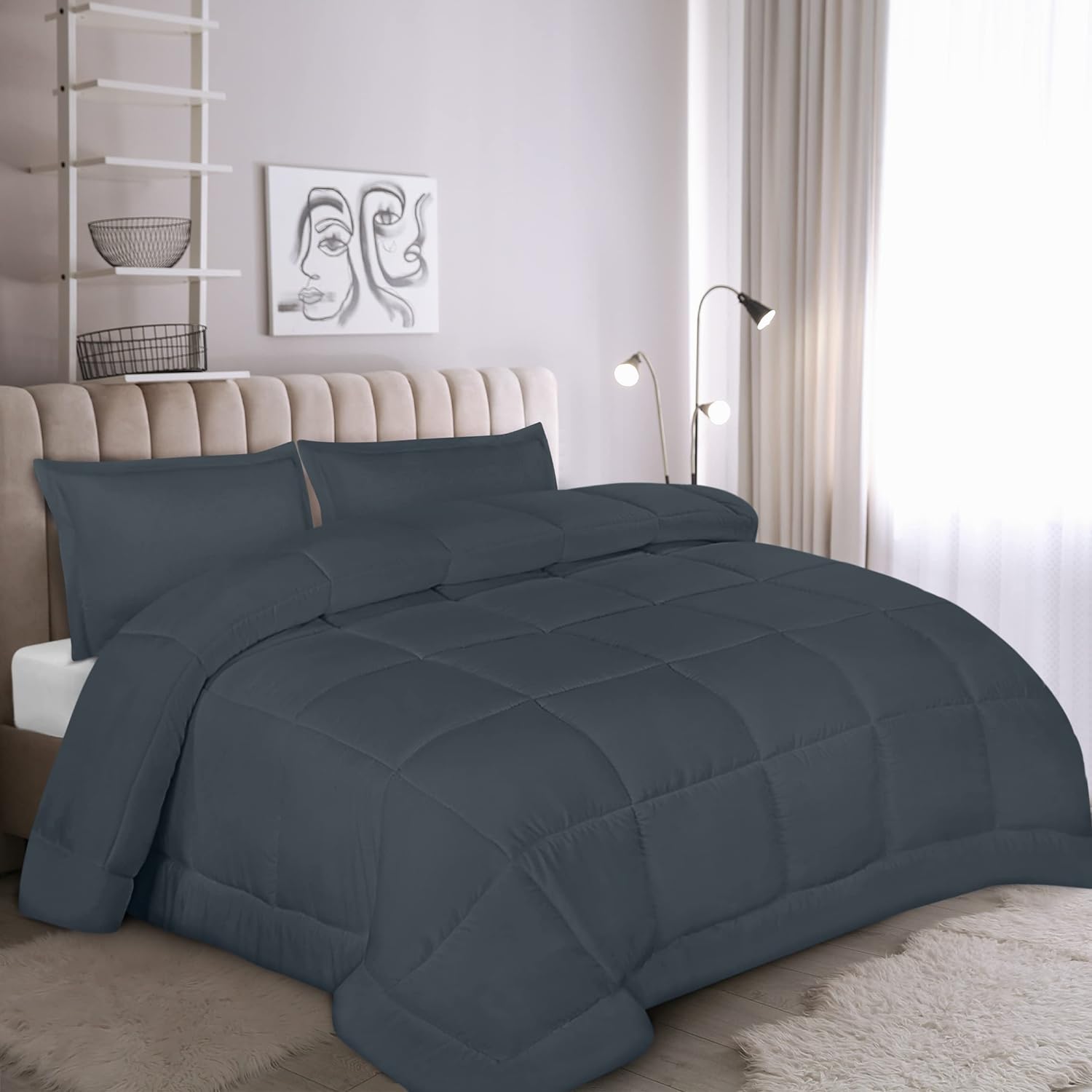 Utopia Bedding Ultra Plush Hypoallergenic, Siliconized fiberfill, Box  Stitched Alternative Comforter, Duvet Insert, Protects Against Dust Mites  and Allergens 