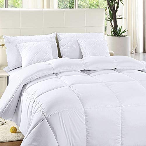 Utopia Bedding Queen Comforter Set with 2 Pillow Shams - Bedding Comforter  Sets - Down Alternative White Comforter - Soft and Comfortable - Machine