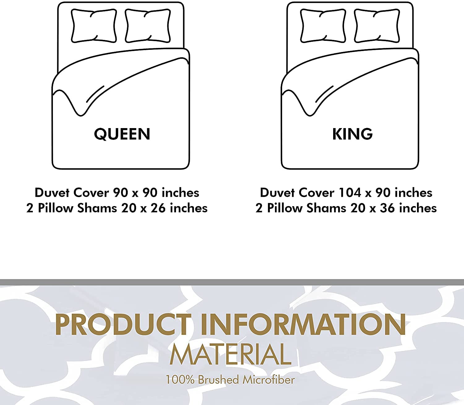 Utopia Bedding Duvet Cover Queen Size Set - 1 Queen, Printed Navy  754207385544