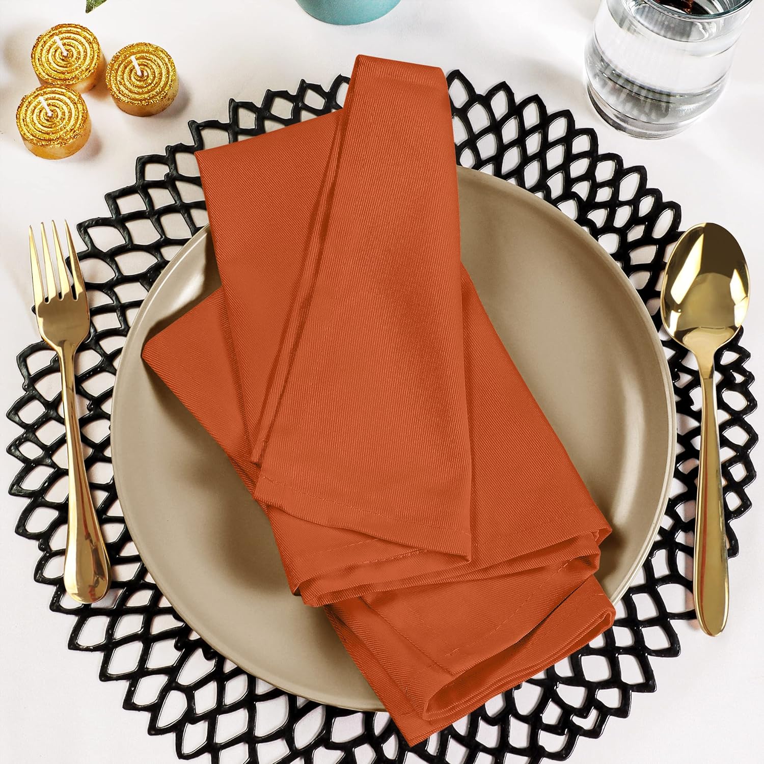  Utopia Home [24 Pack, Black] Cloth Napkins 17x17 Inches, 100%  Polyester Dinner Napkins with Hemmed Edges, Washable Napkins Ideal for  Parties, Weddings and Dinners : Home & Kitchen