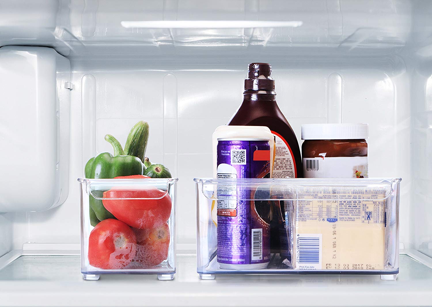  Utopia Home - Organizador de despensa, juego de 8 cubos  organizadores de refrigerador, organizador de refrigerador para  congeladores, encimeras de cocina y gabinetes, sin bisfenol A (BPA)  (transparente) : Electrodomésticos