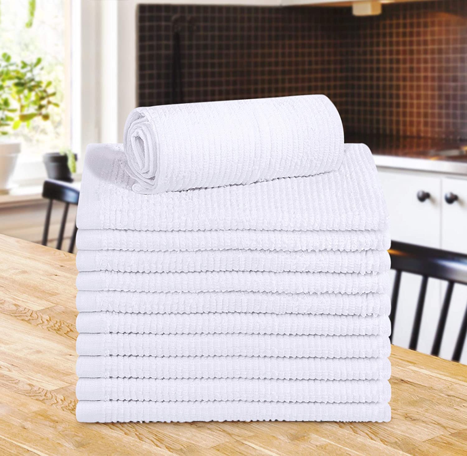 Utopia Towels [12 Pack] Premium Wash Cloths Set (12 x 12 Inches) 100%  Cotton Rin