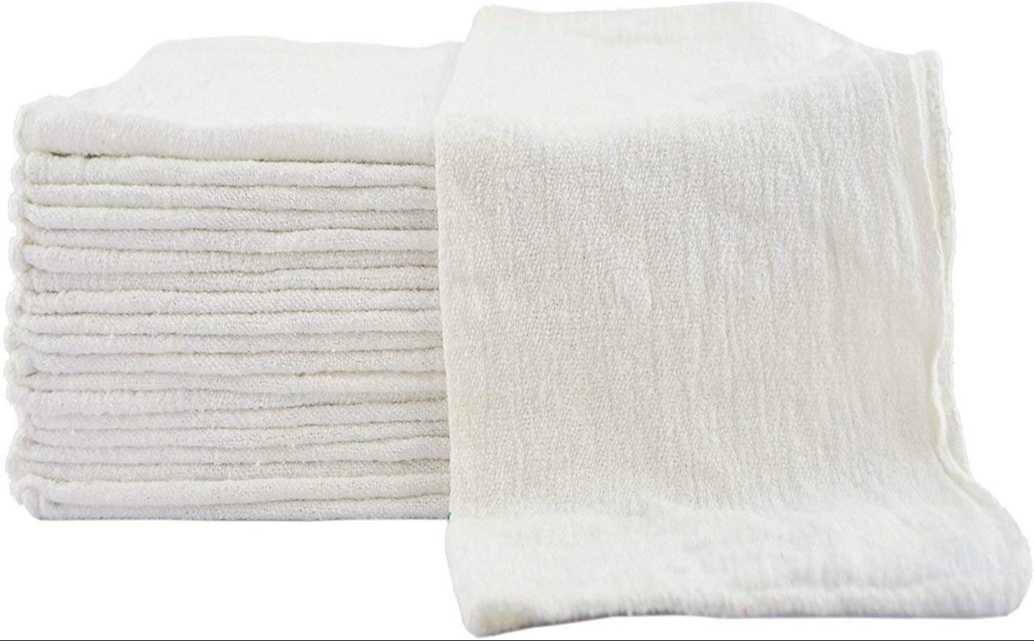 Utopia Towels Cotton Washcloths, 24 - Pack, White