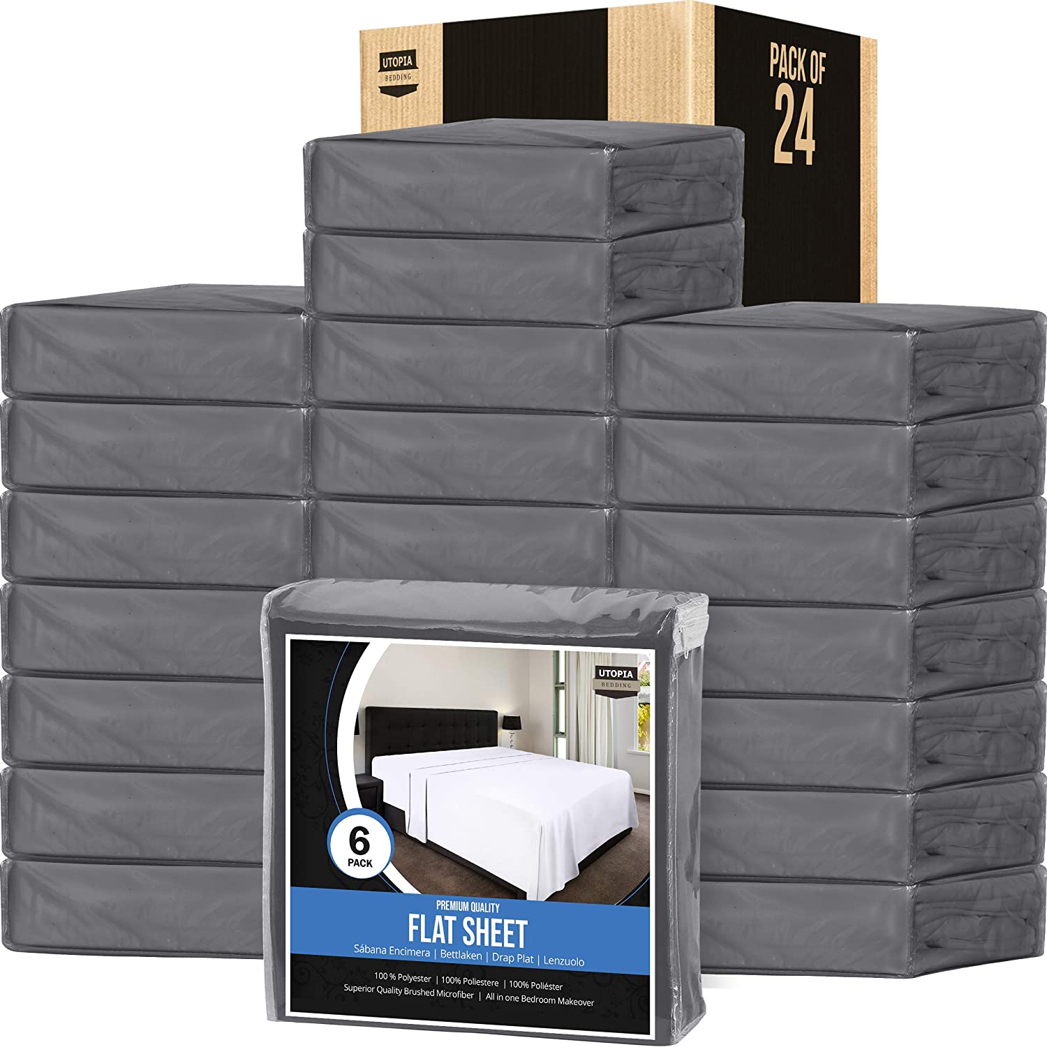 Buy Utopia Bedding Flat Sheet Brushed Microfiber $4.94 Piece – Utopia Deals