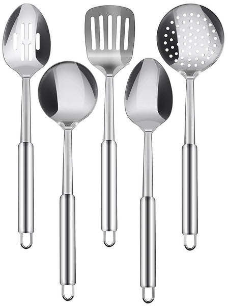 Stainless Steel Solid Cooking Spoon - Kitchen