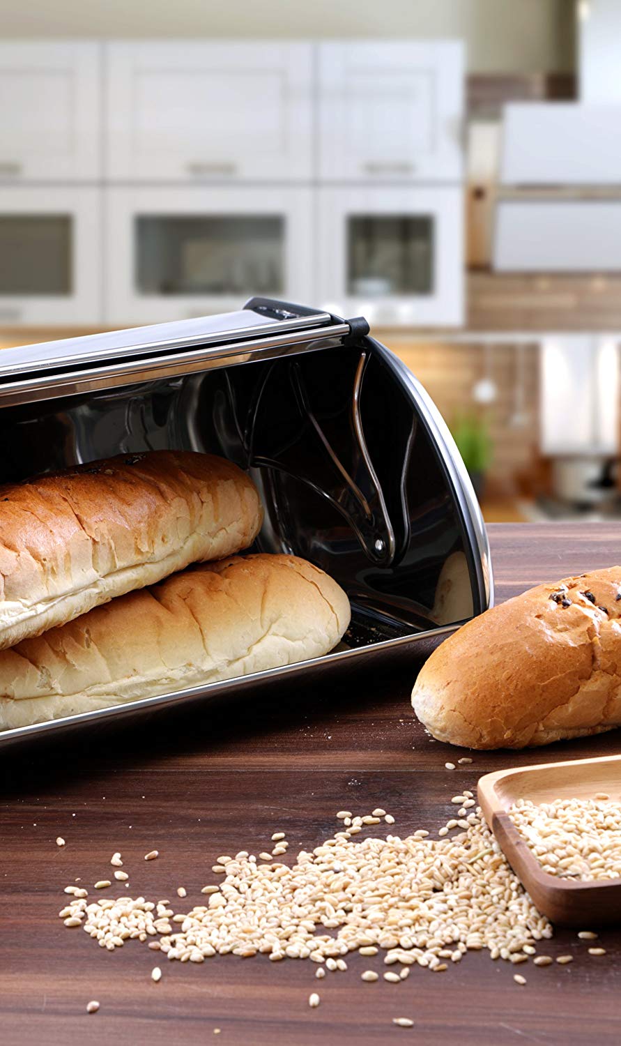  Utopia Kitchen - Bread Box For Kitchen Countertops - Bread  Holder Or Bread Container For All Sizes Of Breads - Pack Of 1 Bread Storage  Container