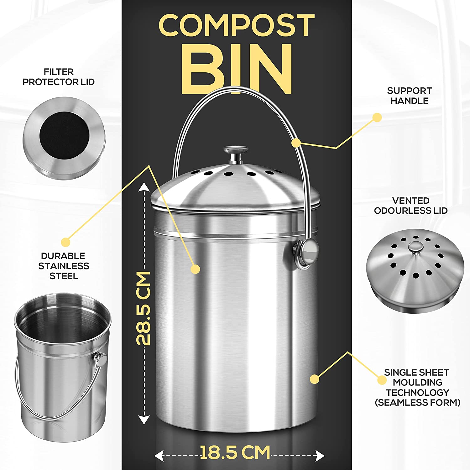 Wholesale Stainless Steel Compost Bin In Bulk